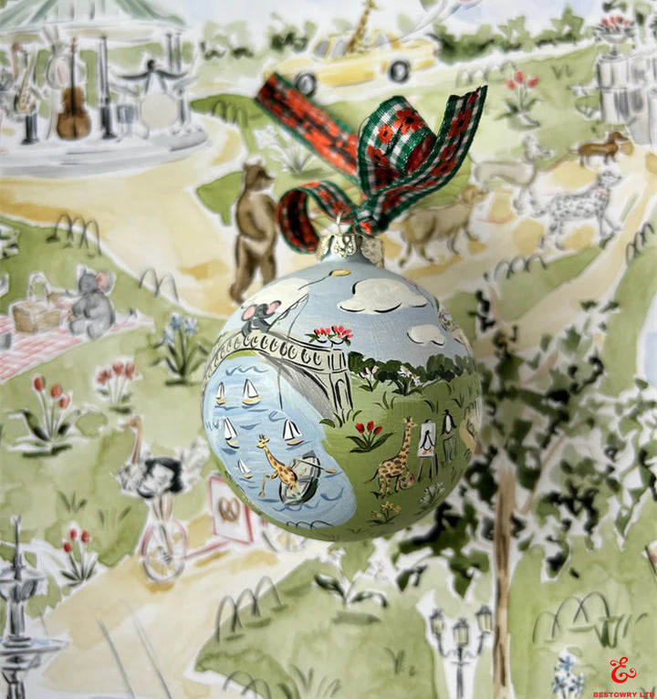 Hand-painted park trail decoration