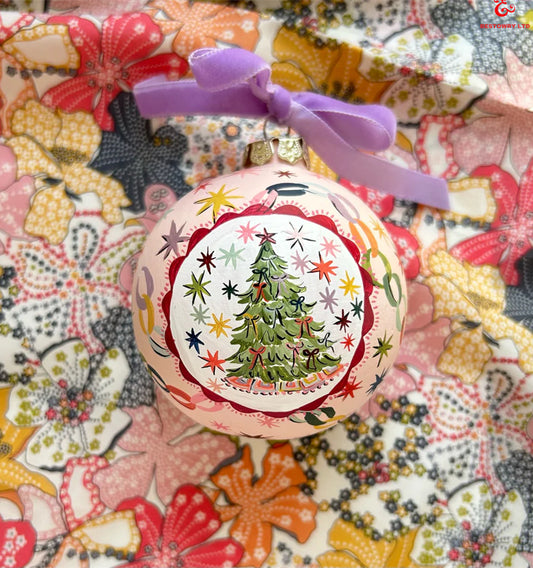 Hand-painted paper chain decoration
