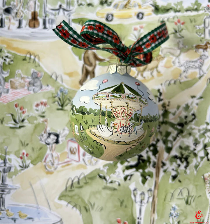 Hand-painted park trail decoration