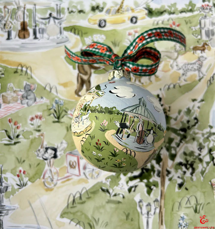 Hand-painted park trail decoration