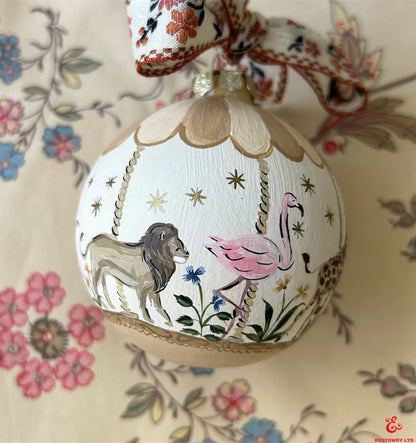 Hand-painted carousel decoration